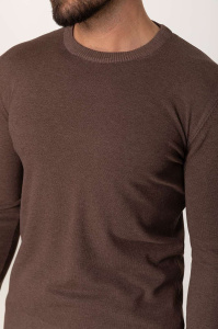 Фото товара Светр темно-коричневий однотонний MCR баталл, артикул: 11355-11 Светри , Кофти поло