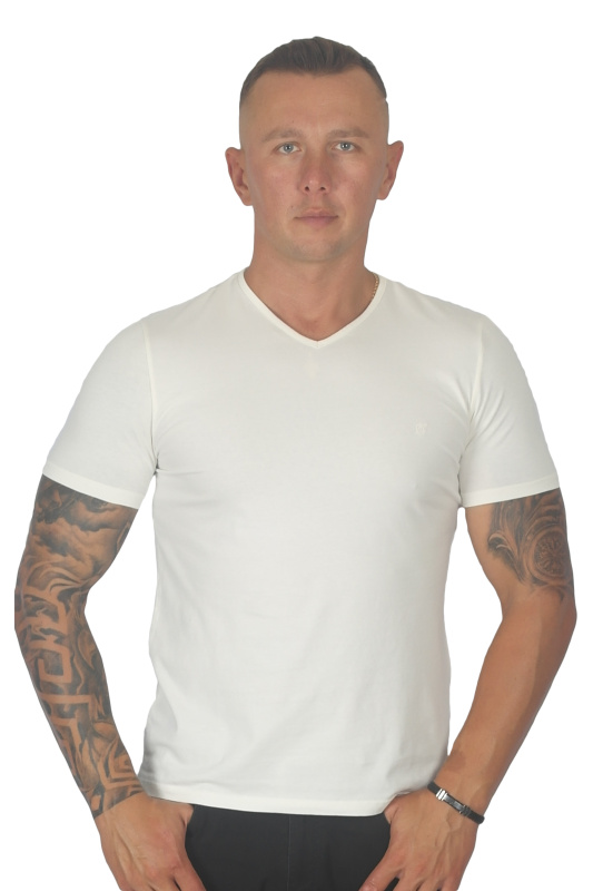 Фото товара Футболка белая с мысиком однотонная MCR, артикул: 36361-0020 Футболки та поло