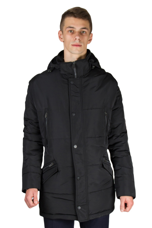 Фото товара Куртка чёрная с капюшоном SANTORYO, артикул: 8320 Куртки