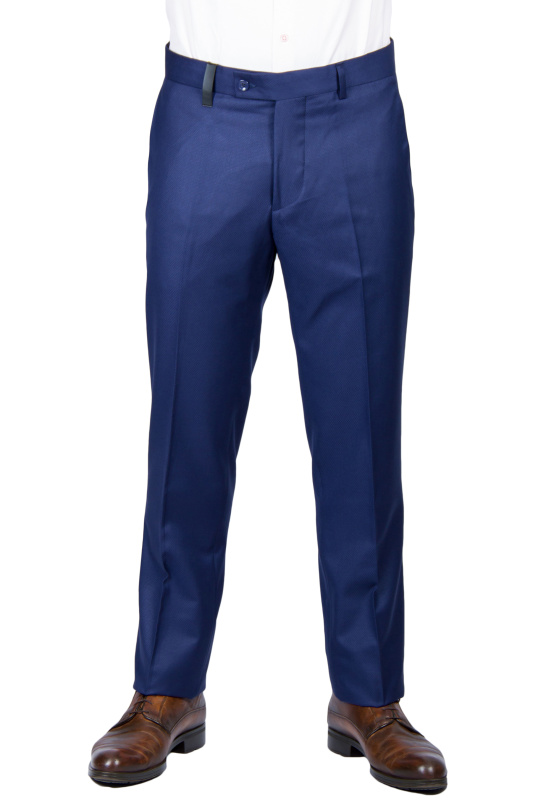 Фото товара Брюки синие тканевый узор  OLIVER MANCINI, артикул: 0153-1 Брюки