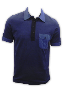 Фото товара Футболка-поло синяя Romano Botta, артикул: 28098 Футболки та поло