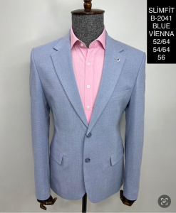 Фото Піджак блакитний текстурна тканина TONY CASSANO артикул: 331559 Піджаки