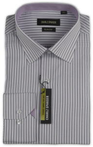 Фото товара Рубашка белая Charlz Spanser, артикул: 241336-1 Приталені