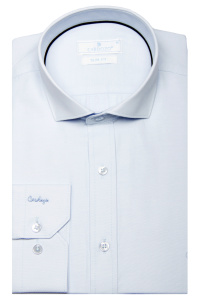 Фото товара Рубашка голубая текстурная CARDOZO, артикул: 316-7 Приталені