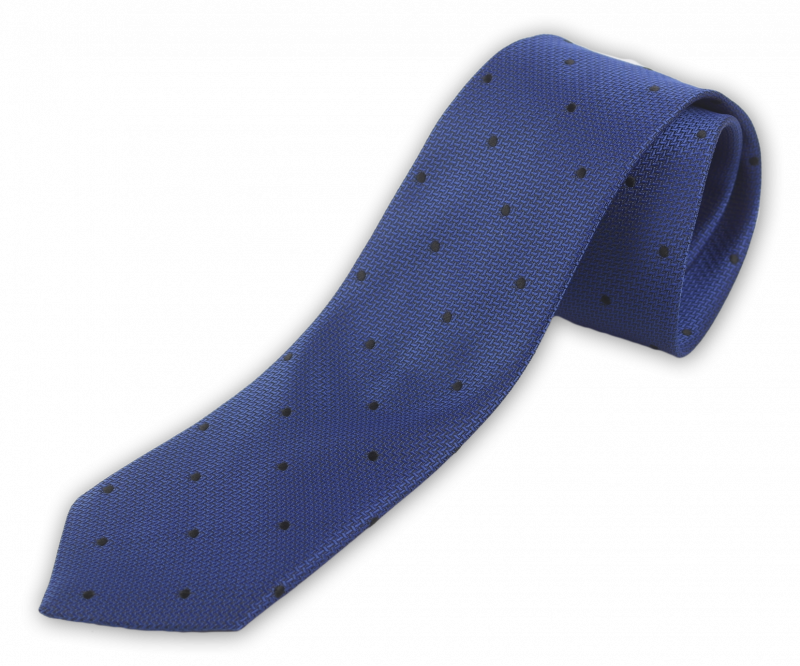 Фото Галстук ярко синий в чёрную точку FABIO DIVAYO артикул: 452013 Краватки