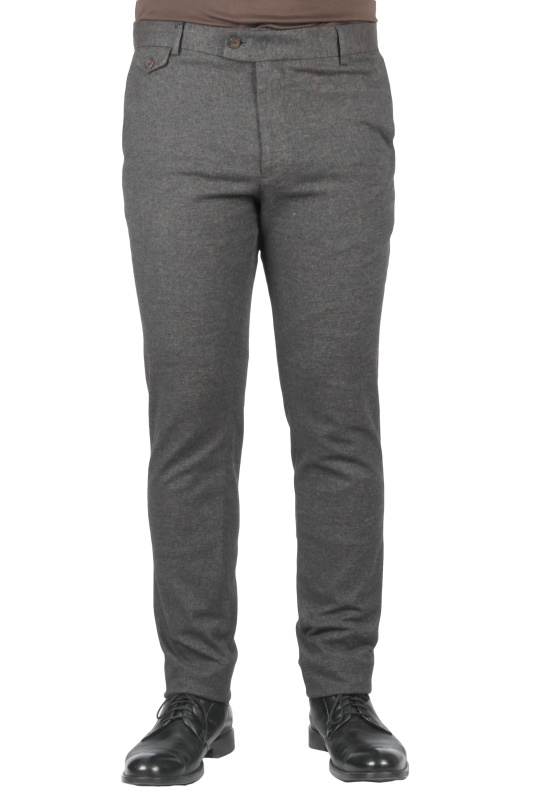 Фото товара Брюки коричнево-сині меланж MCR, артикул: 38985-1 Брюки