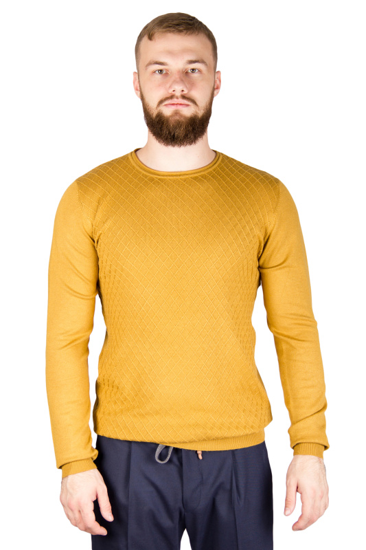 Фото товара Свитер горчичный в узор SORBINO, артикул: 7737-1 Светри , Кофти поло