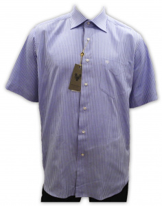 Фото Рубашка с коротким рукавом голубая Romano Botta артикул: 26061 Класичний крій