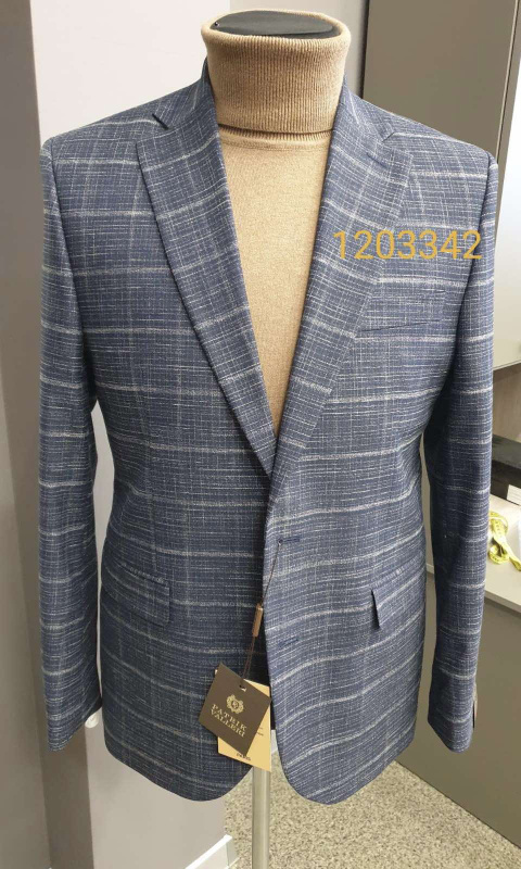 Фото товара Піджак синій в білу клітинку PATRIK VALLERI, артикул: 1203342 Піджаки