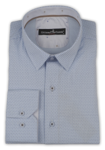 Фото Рубашка голубая Giovanni Fratelli артикул: 4018 Приталені