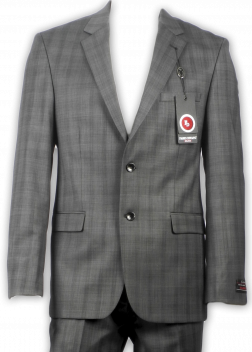 Фото товара Костюм серый в клетку с двумя шлицами FABIO DIVAYO, артикул: 207703 костюм 3 зріст ( 164-178 )