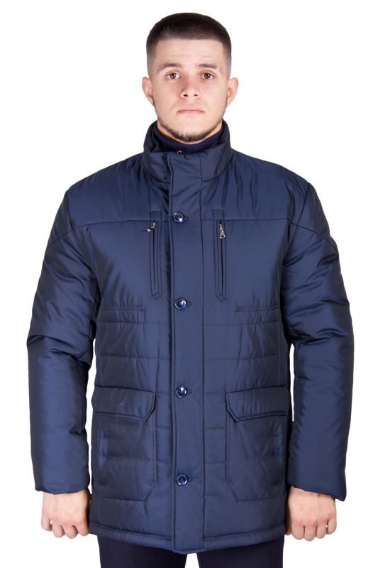 Фото Куртка тёмно - синяя весна-осень текстурная MAIKLEN артикул: 1249101 Куртки
