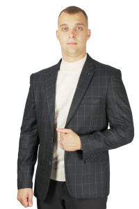 Фото товара Піджак темно-синій в клітинку TONY CASSANO, артикул: 2052-2052 Піджаки Фото товара Піджак темно-синій в клітинку TONY CASSANO, артикул: 2052-2052 Піджаки