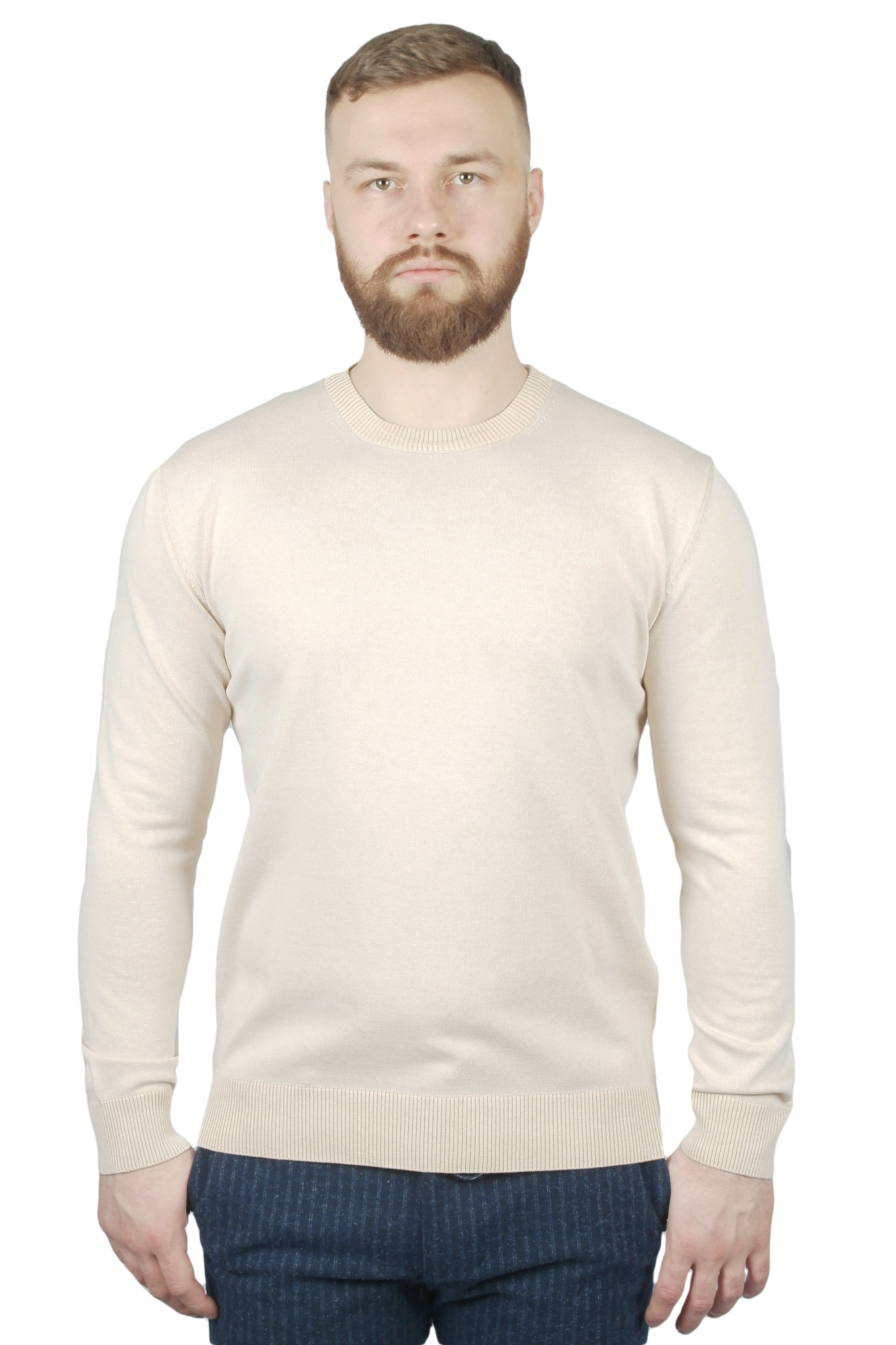 Светр світло-бежевий однотонний MCR