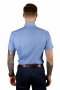 Фото Рубашка c коротким рукавом голубая в точечный рисунок Giovanni Fratelli артикул: 1214 Приталений крій