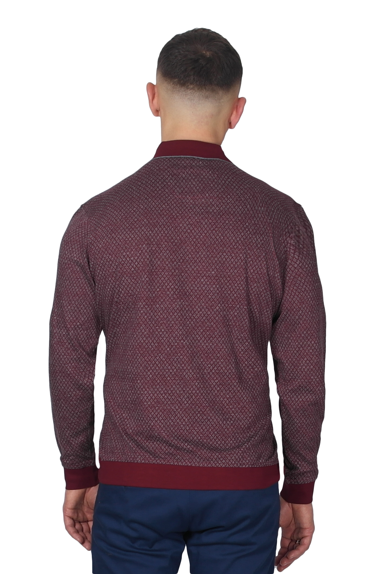 Кофта бордовая  в узор WHITE HOUSE