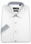 Фото Рубашка с коротким рукавом белая Castello артикул: 2600128-1 Класичний крій