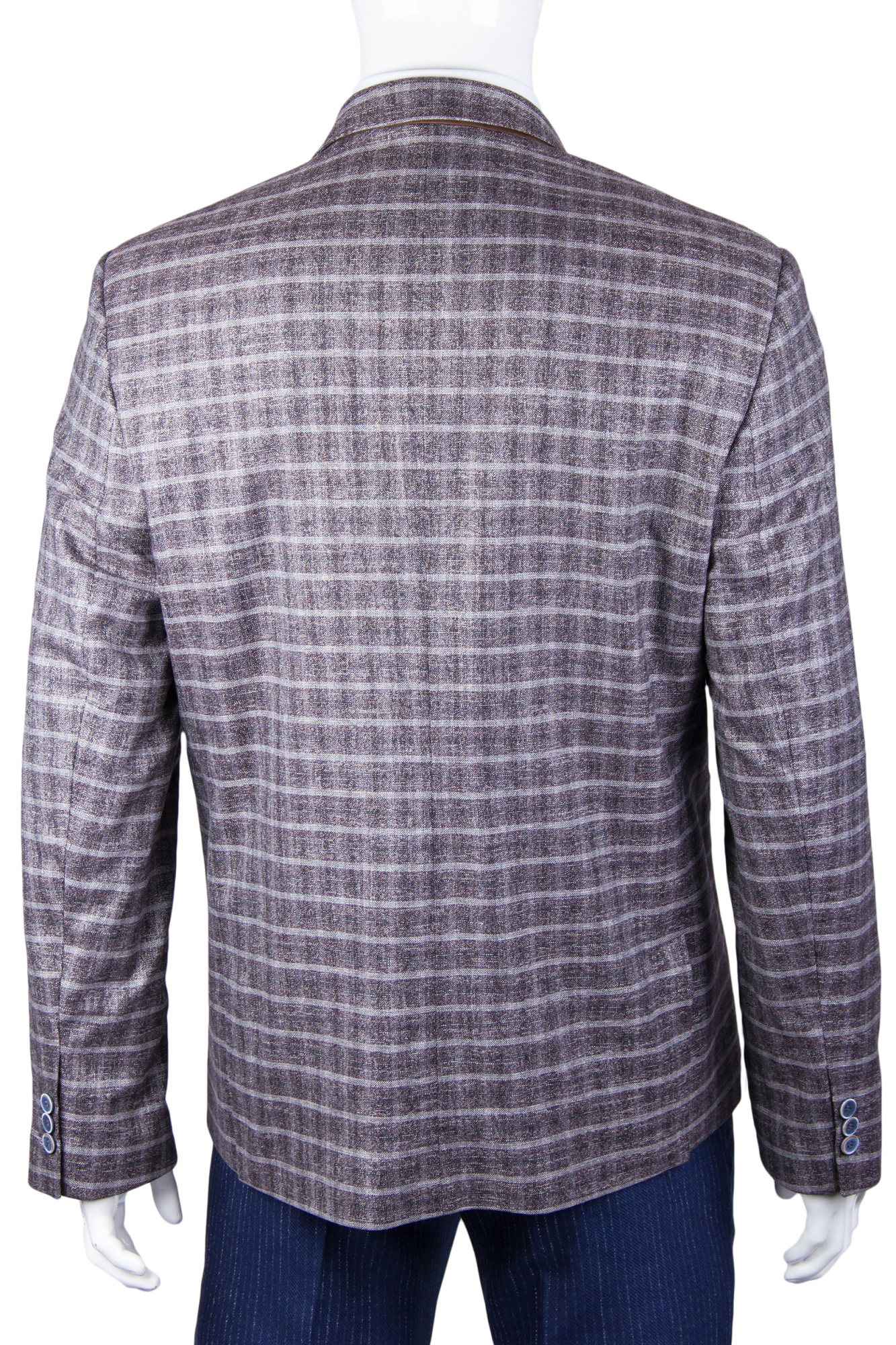 Пиджак коричневый в серую клетку MAIKLEN