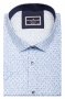 Фото Рубашка c коротким рукавом голубая в узор застежка на кнопках Giovanni Fratelli артикул: 1705 Приталений крій