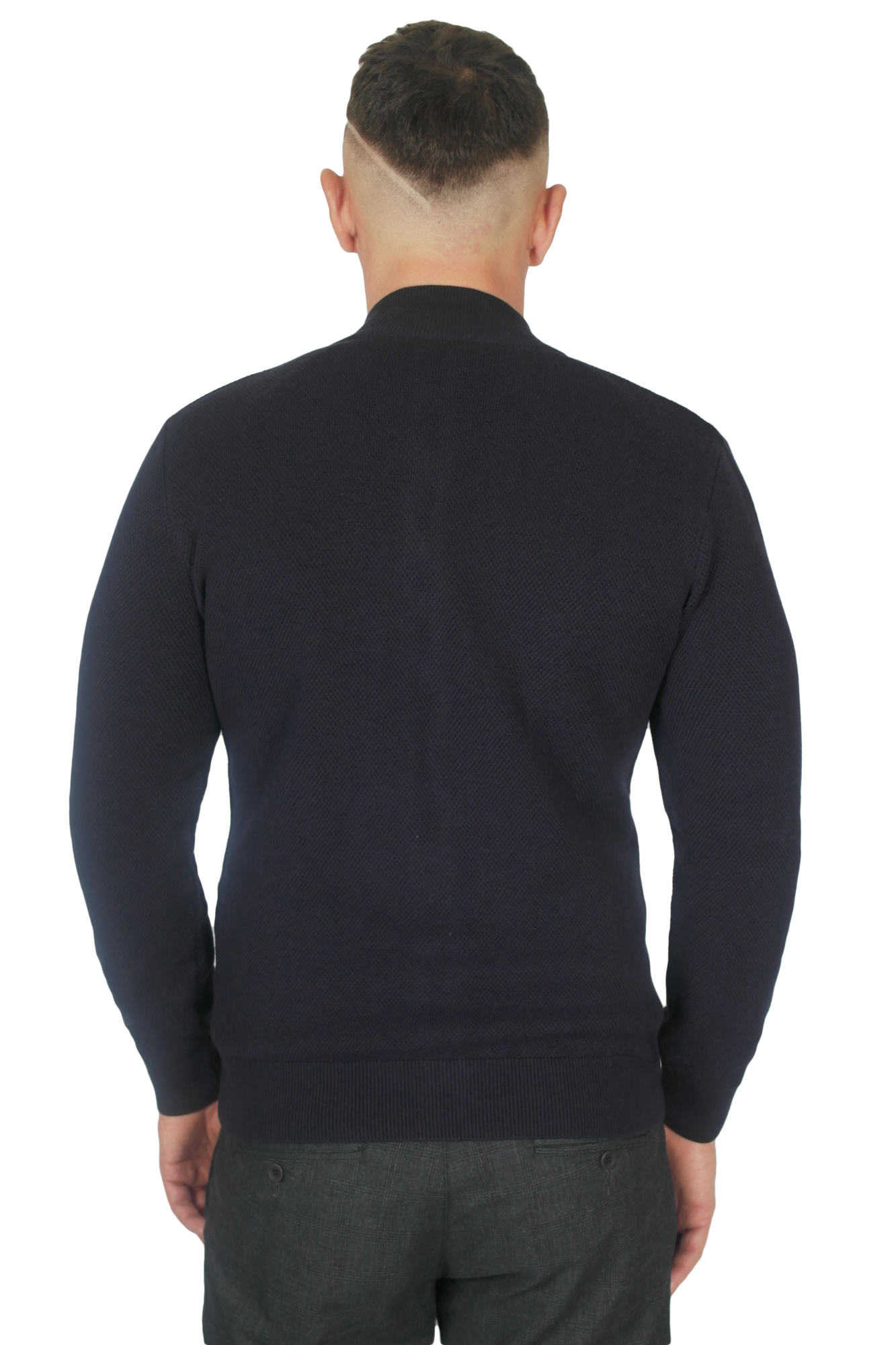 Светр темно-синій на блискавці MCR