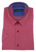 Фото Рубашка с коротким рукавом розовая Giovanni Fratelli артикул: 4028 Приталений крій