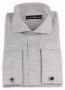 Фото Рубашка белая тканевый узор  Giovanni Fratelli артикул: 0822 Під запонки