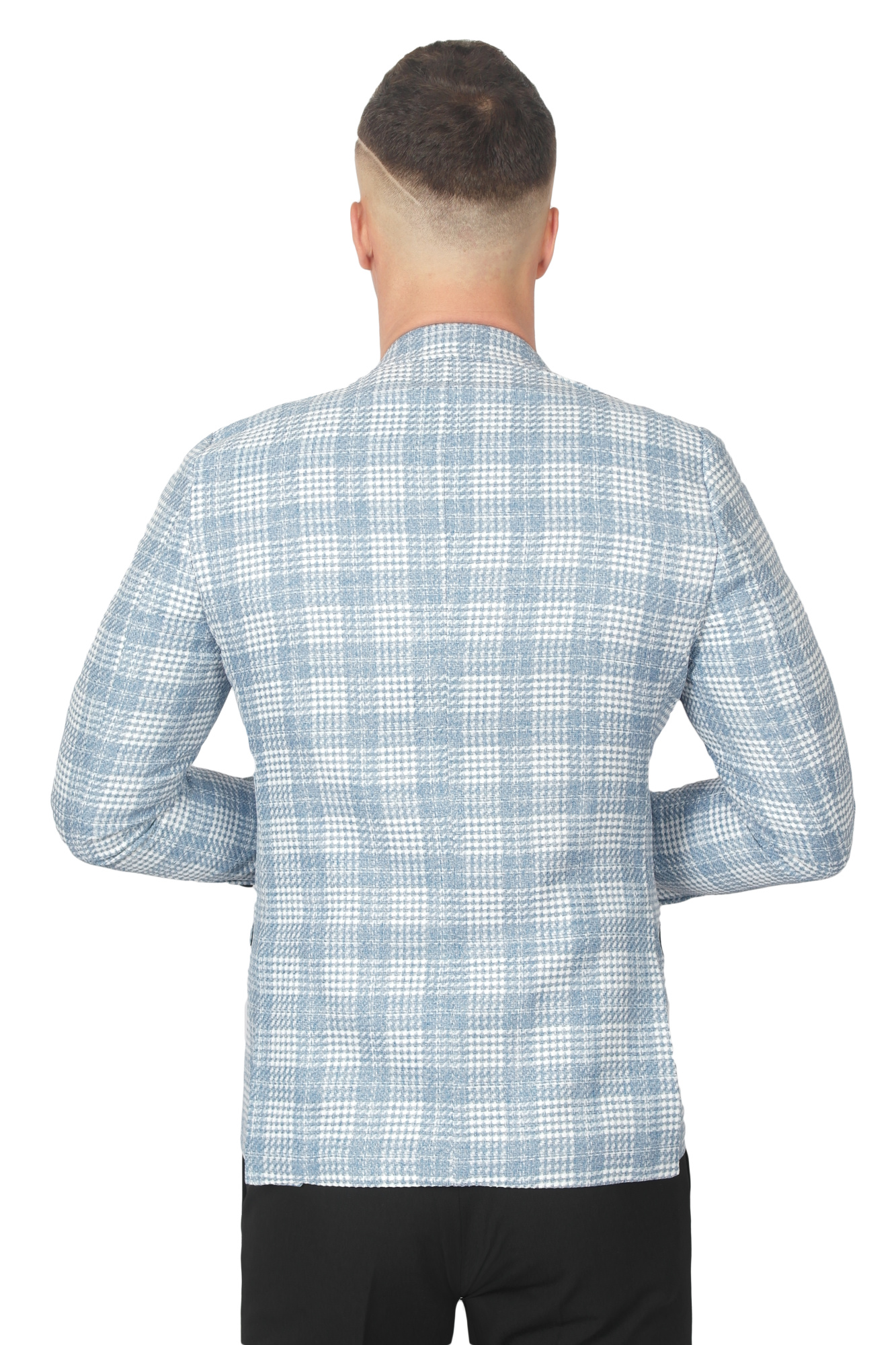 Піджак голубий в білу клітинку TONY CASSANO