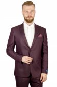 Фото Костюм бордовый текстурная ткань CARLO ROSSANO артикул: 8387-1 костюм 3 зріст ( 164-178 )