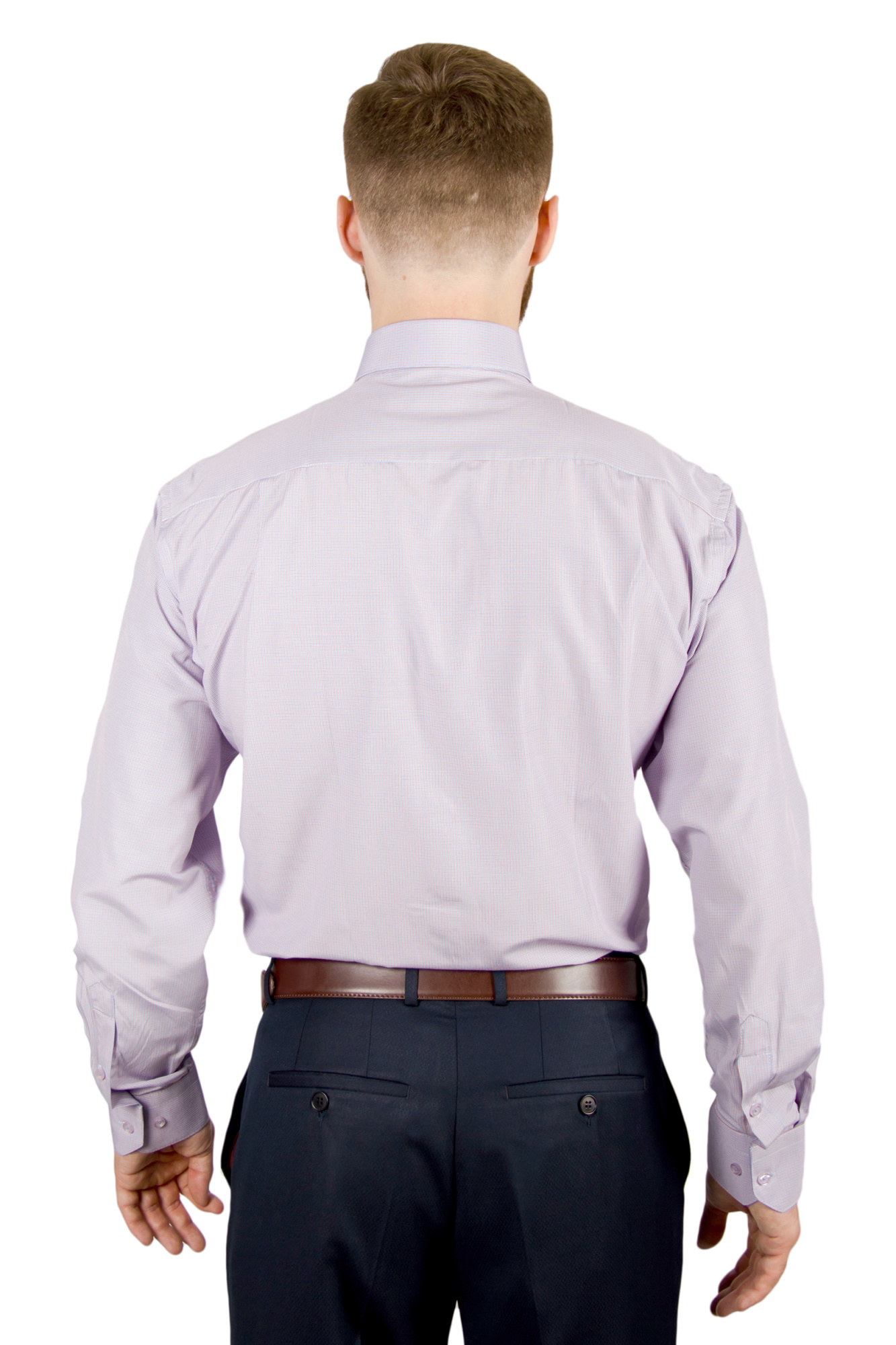 Рубашка голубая в мелкую клетку Giovanni Fratelli