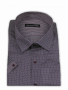 Фото Рубашка c коротким рукавом бордовая с рисунком Giovanni Fratelli артикул: 0756-1 Приталений крій