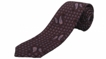 Фото Галстук бордовый в узор с платочком FABIO DIVAYO артикул: 25-98 Краватки