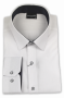 Фото Рубашка белая текстурный узор  Giovanni Fratelli артикул: 4071 Приталені