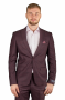Фото Костюм бордовый пиджак в клетку OLIVER MANCINI артикул: 6091-5 костюм 3 зріст ( 164-178 )