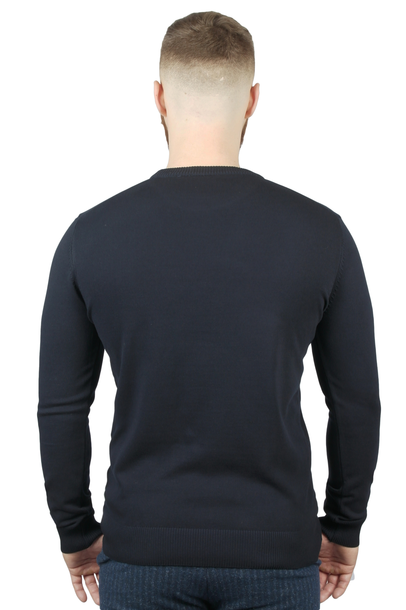 Светр темно-синій однотонний MCR