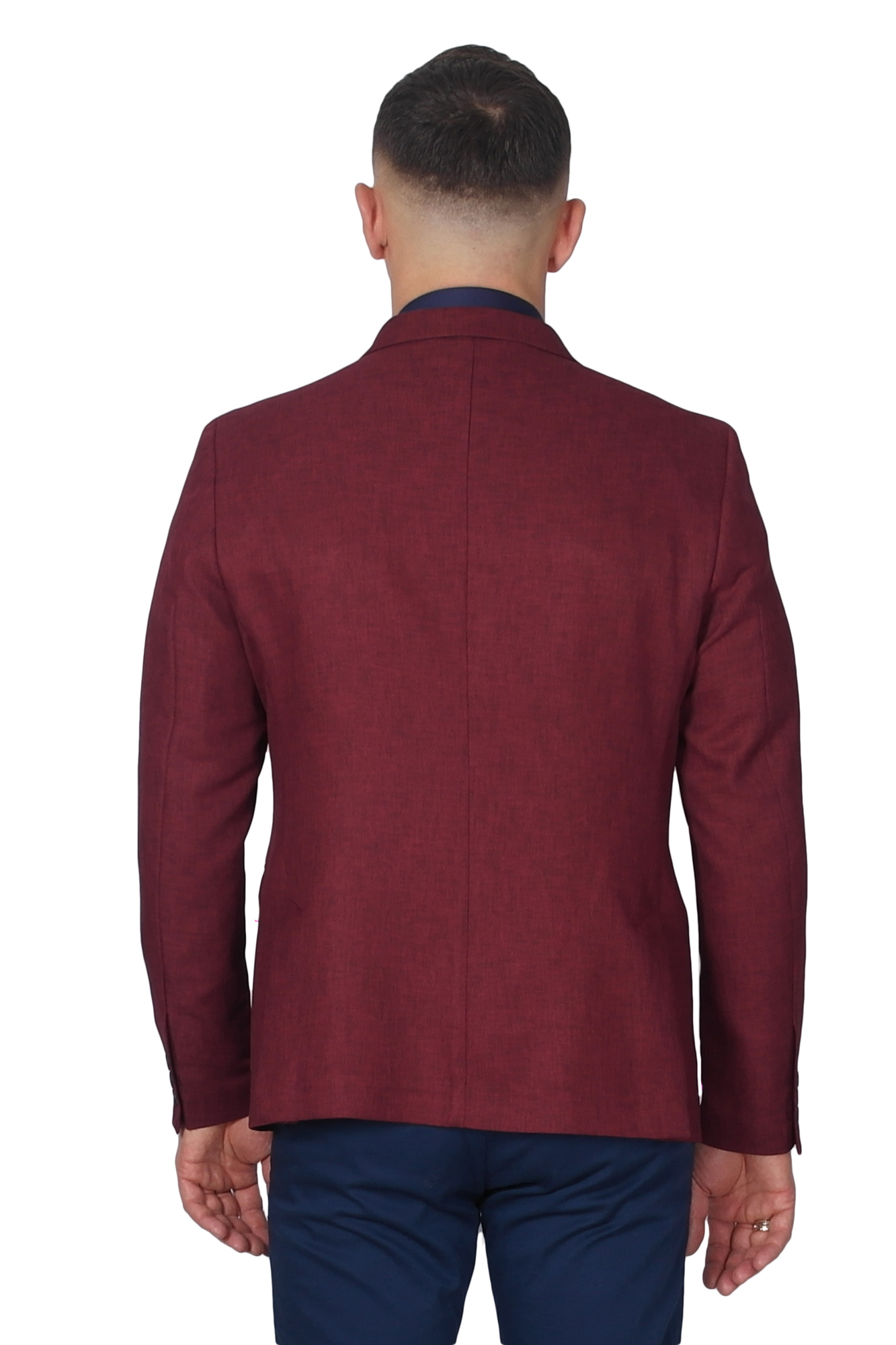 Пиджак красный в текстурное плетение MCR