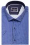 Фото Рубашка с коротким рукавом синяя в узор GIOVANNI FRATELLI артикул: 1503-10 Приталений крій