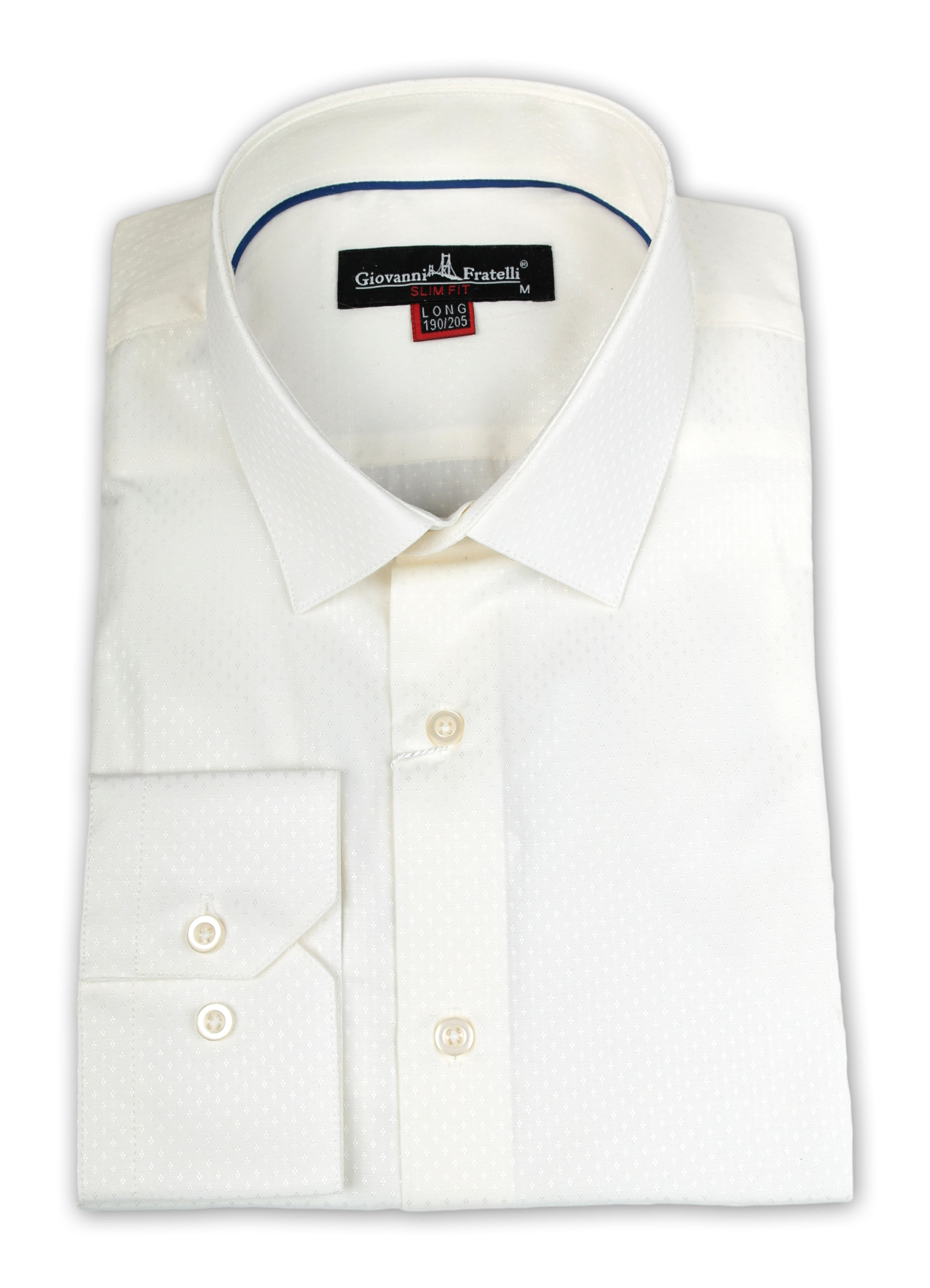 Рубашка айвори тканевый узор Giovanni Fratelli