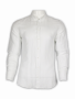 Фото Рубашка белая льняная воротник стойка SORBINO артикул: 4326 Приталені