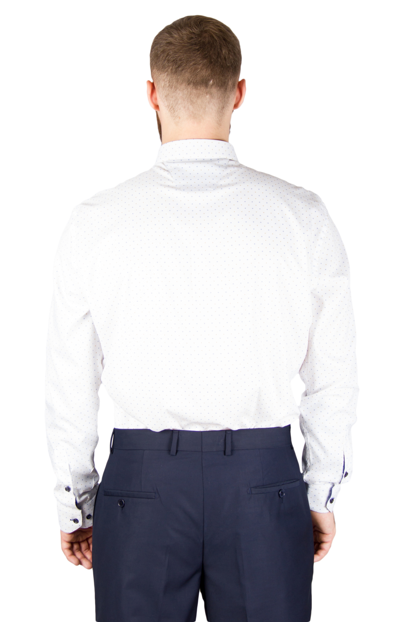 Рубашка белая цветной узор Giovanni Fratelli