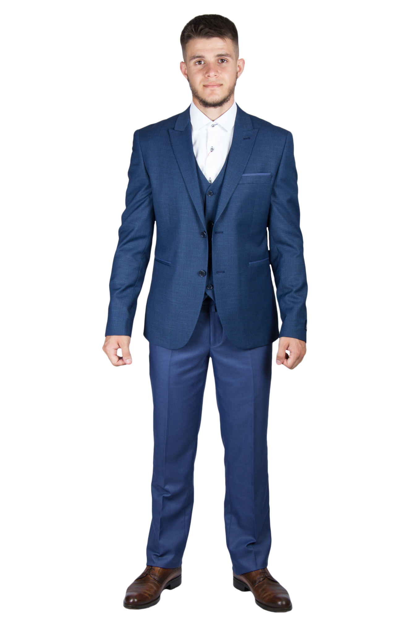 Костюм синий с жилетом тройка  CARDOZO