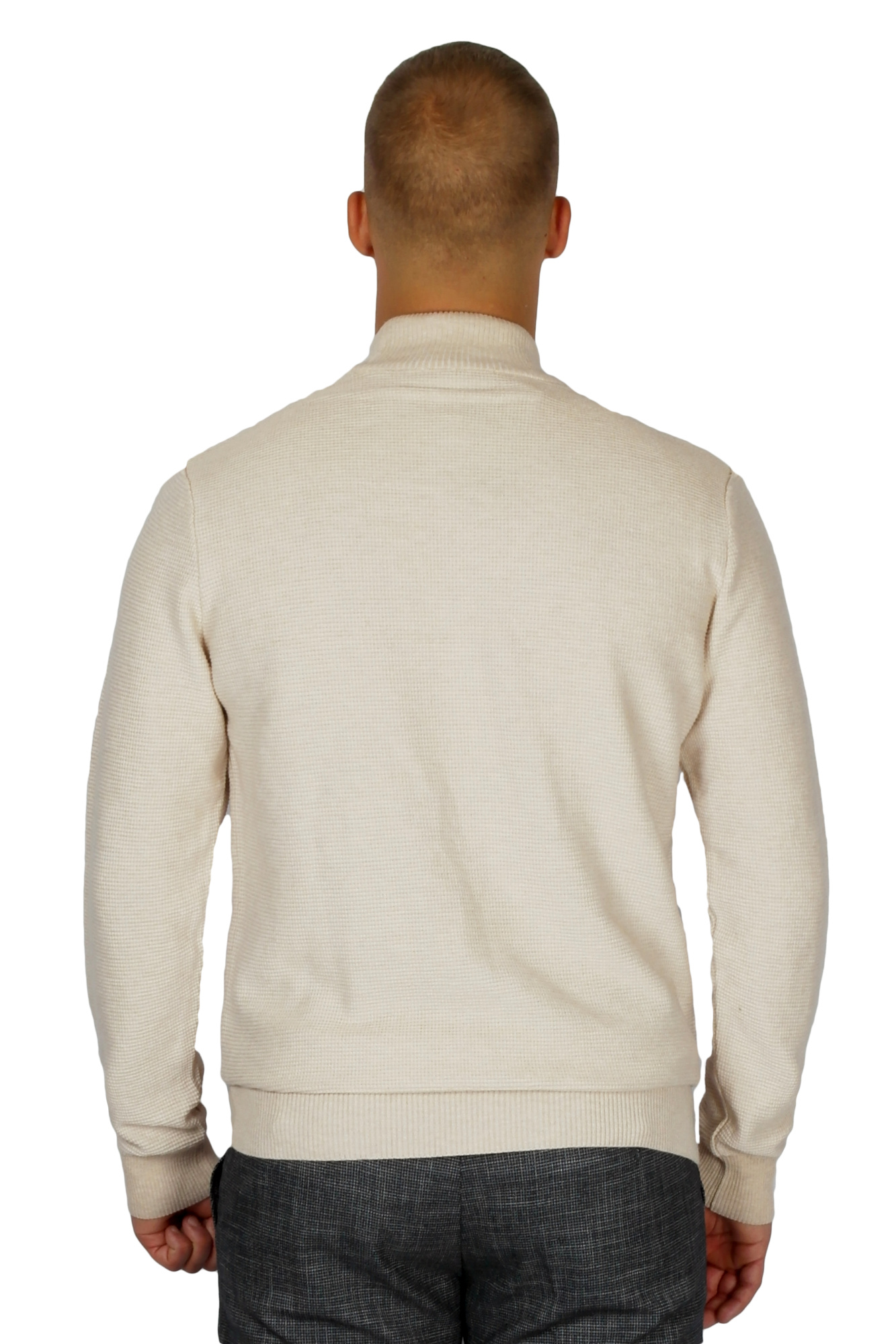 Светр гольф світло-бежевий текстурний MCR