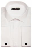 Фото Рубашка белая текстурная рукав под запонки GIOVANNI FRATELLI артикул: 0103 Під запонки