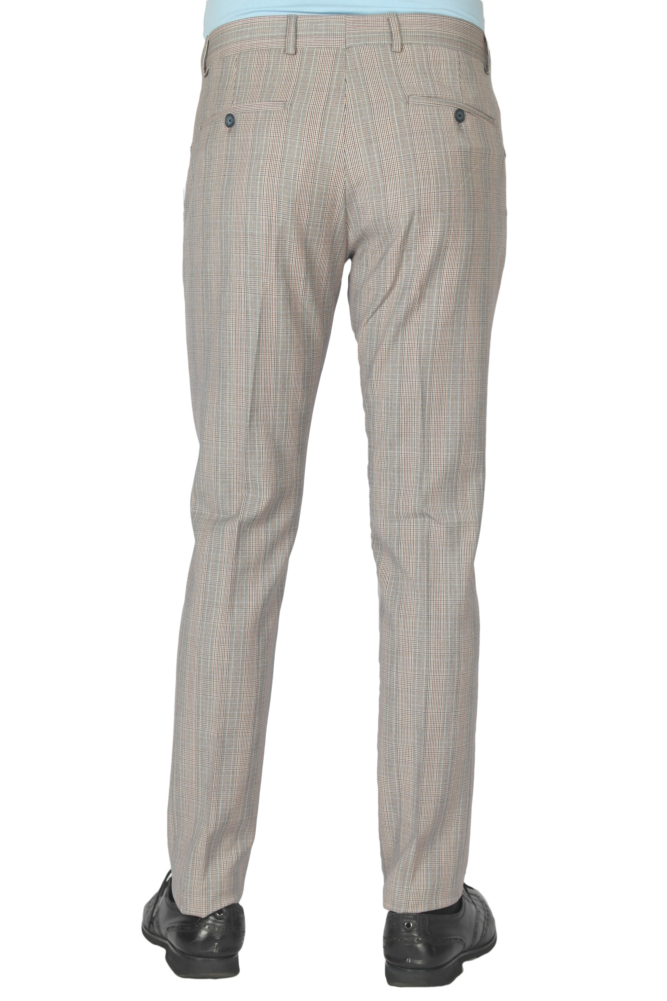 Брюки бежеві в кольорову клітинку  MCR