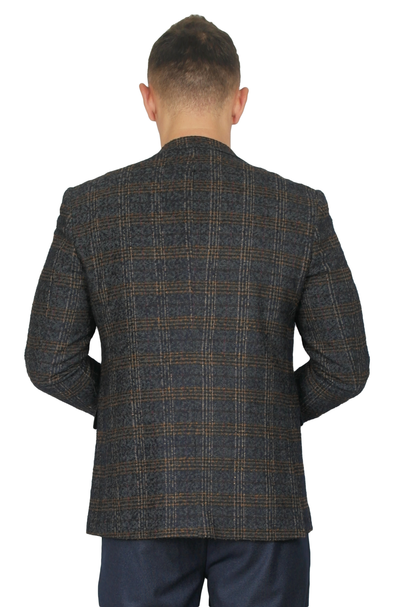 Піджак синій в рижу клітинку   MCR