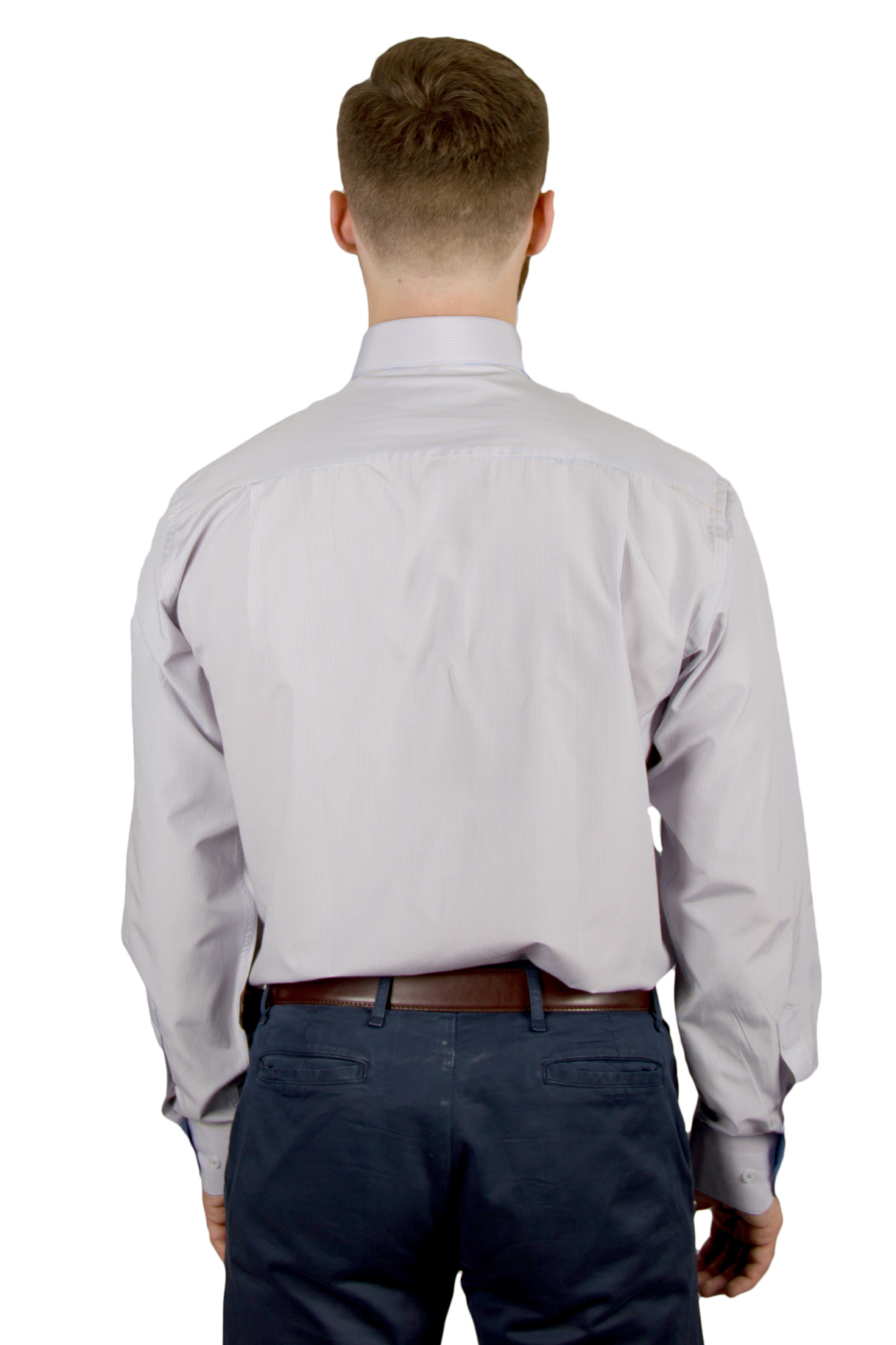 Рубашка голубая в полоску  Giovanni Fratelli