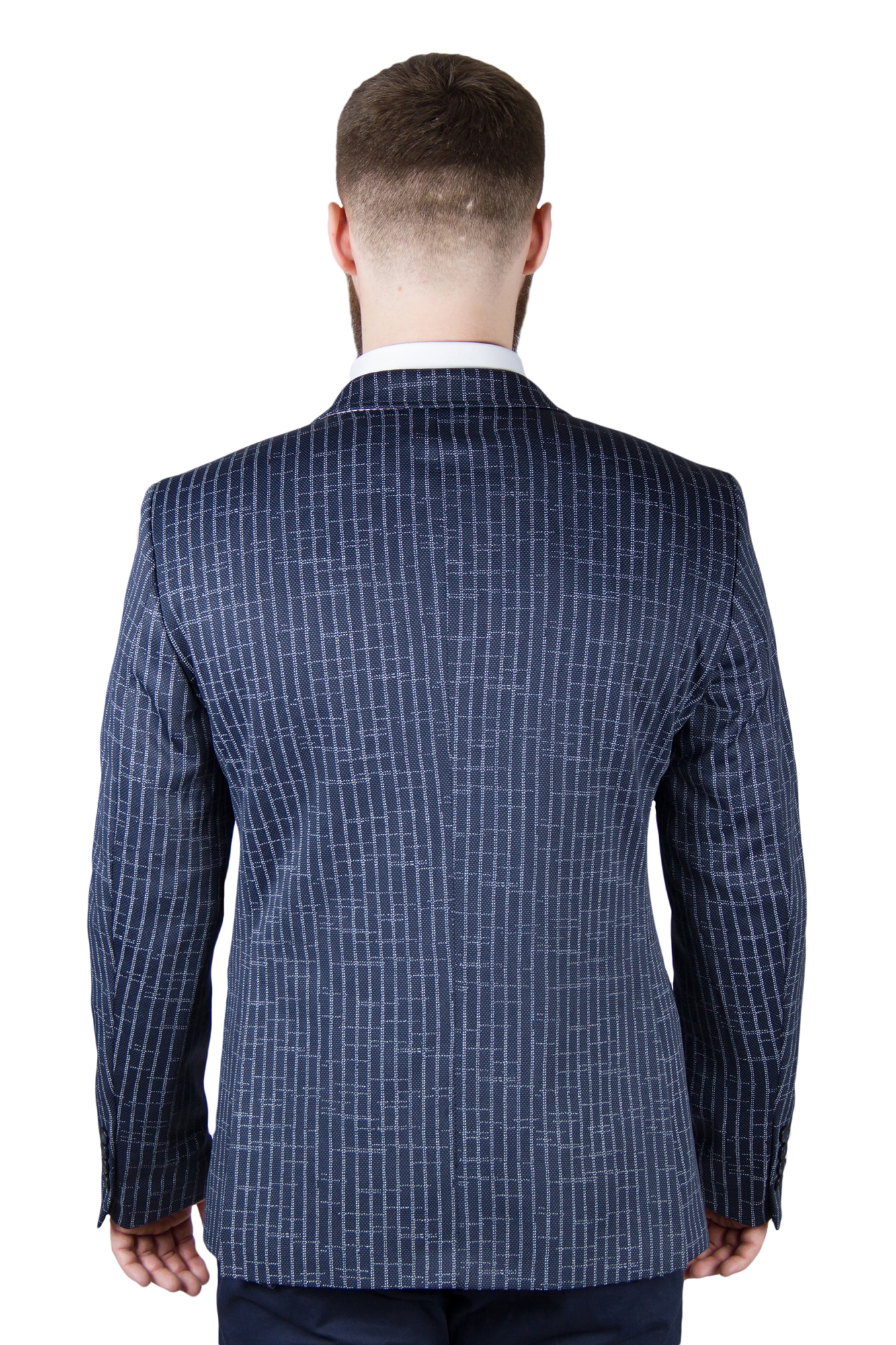 Пиджак чёрный меланж  трикотажный TONY CASSANO