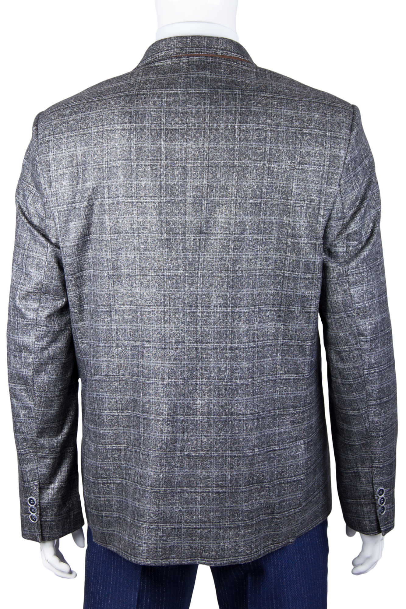 Пиджак серый с чёрным в клетку MAIKLEN