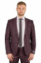 Фото Костюм бордовый пиджак в клетку OLIVER MANCINI артикул: 6091-5 костюм 3 зріст ( 164-178 )