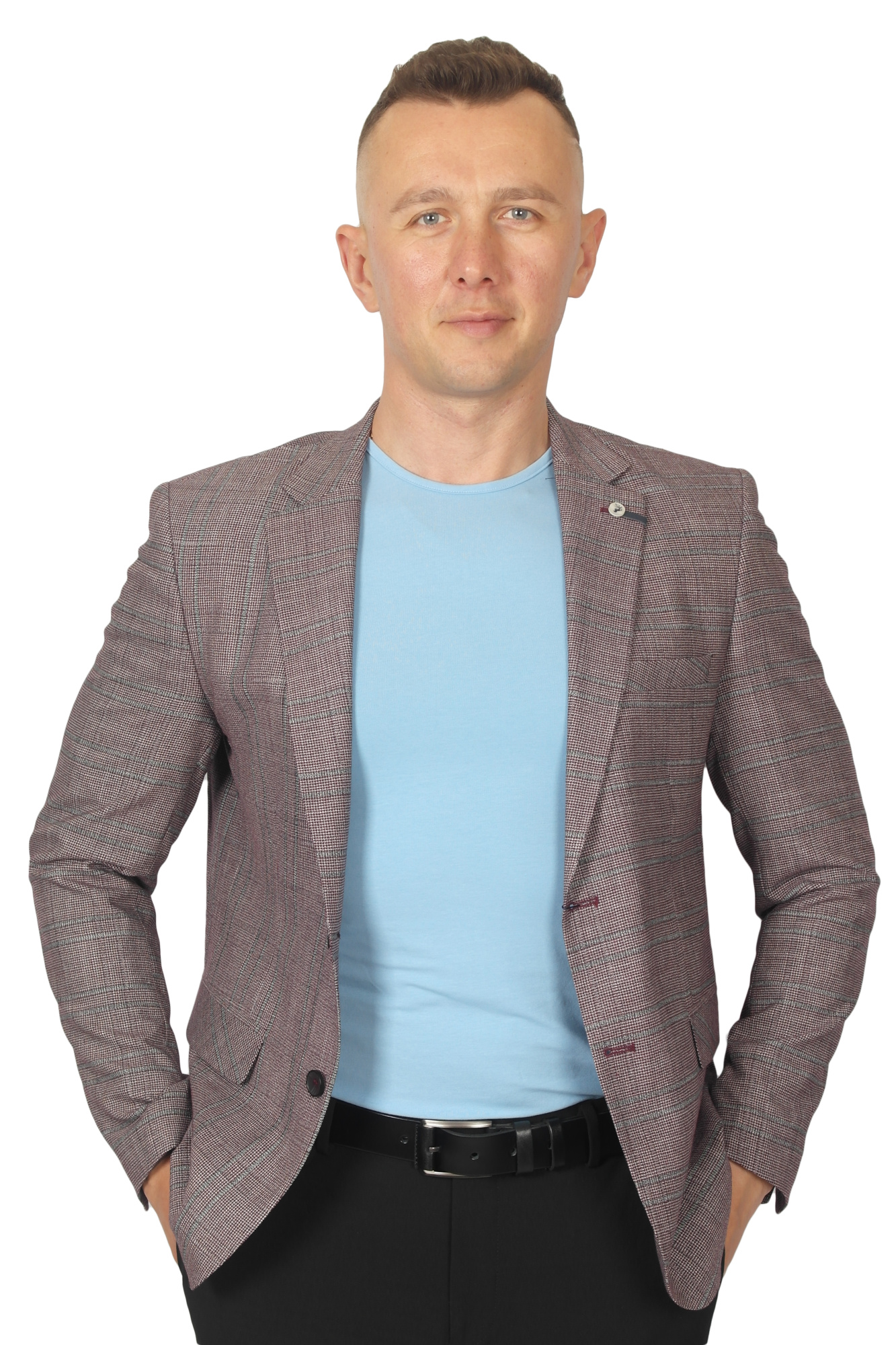 Піджак бордовий в клітинку  TONY CASSANO