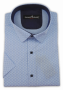 Фото Рубашка с коротким рукавом голубая Giovanni Fratelli артикул: 4042 Приталений крій
